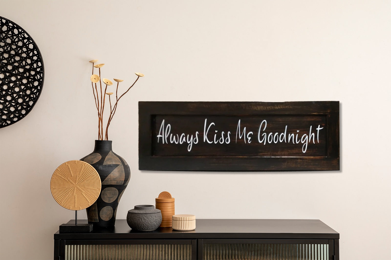 Always Kiss Me Goodnight Concealment Sign